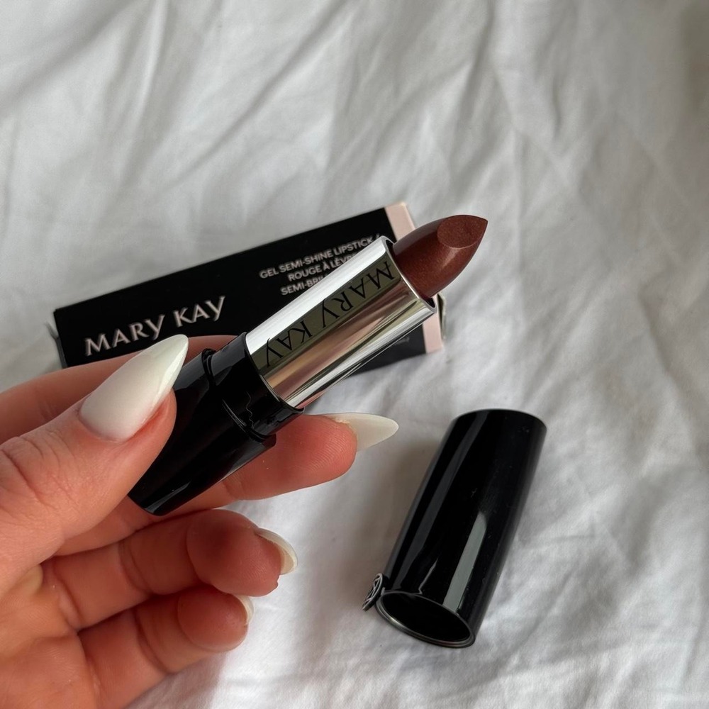 Mary Kay Gel Semi-Shine Lipstick Downtown Brown 183278 Neutral New in Box